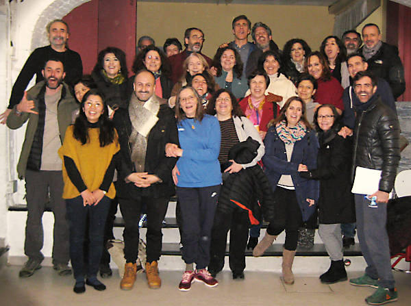 Participants of the Shomyo workshop at Aula de Músicas, Madrid on 25 Jan. 2020